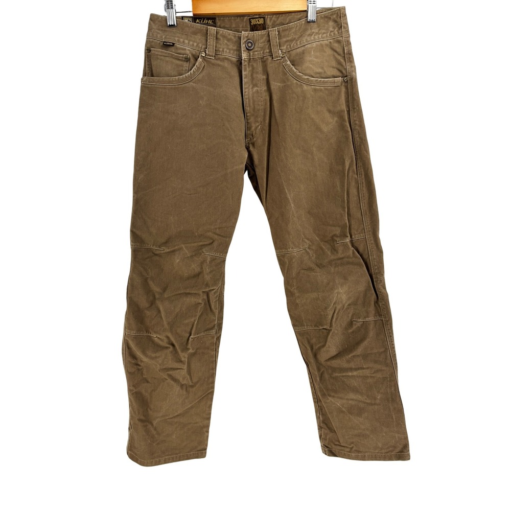 Kuhl Crag Series Mens 30x30 Brown Canvas Articulated Knee Hiking Work Pants